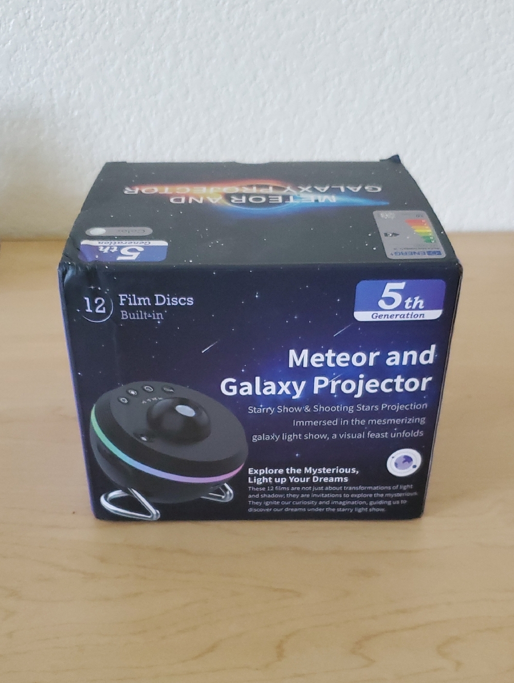 5th GENERATION Meteor And Galaxy Projector, 12 Built In Film Discs, Starry Show